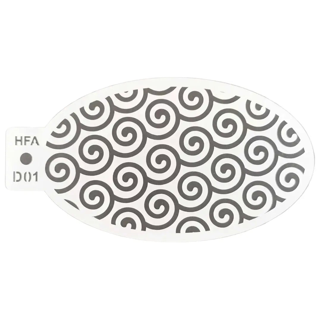 Buy DiYeah Face Painting Stencil - D01 Sea Shells and professional face & body paint for beginners in Australia. Where to buy face paint near me.