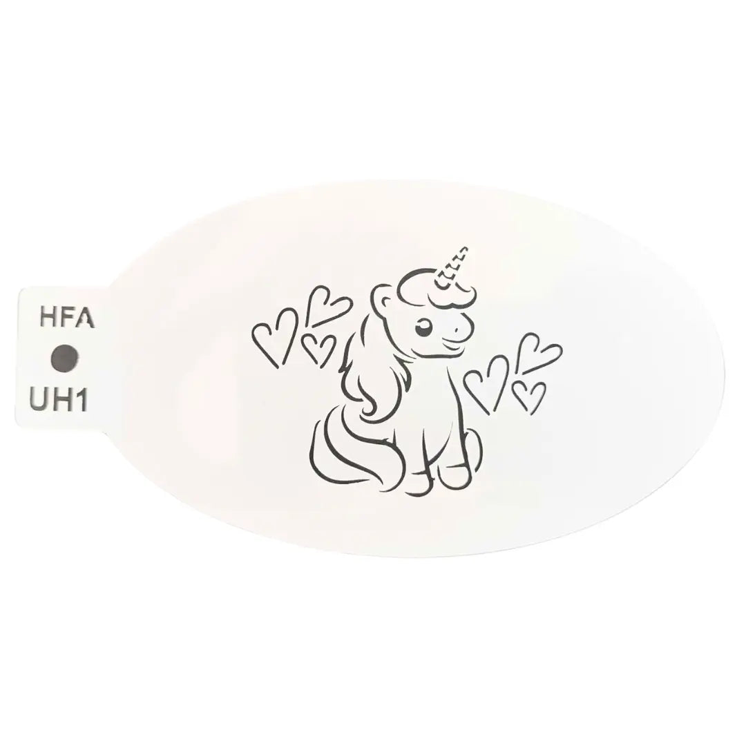 Buy DiYeah Face Painting Stencil - UH1 Baby Unicorn and professional face & body paint for beginners in Australia. Where to buy face paint near me.