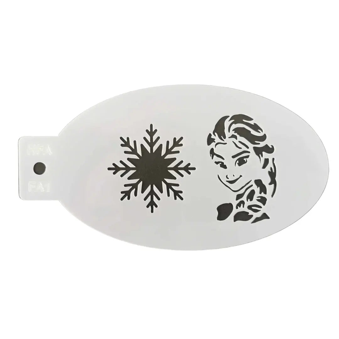  Buy Face Painting Stencil - FA1 Elsa and Snowflake and professional face & body paint for beginners in Australia. Where to buy face paint near me. 
