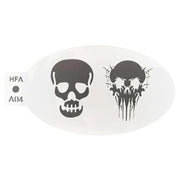 Buy Face Painting Stencil - A04 Blood Skull and professional face & body paint for beginners in Australia. Where to buy face paint near me.