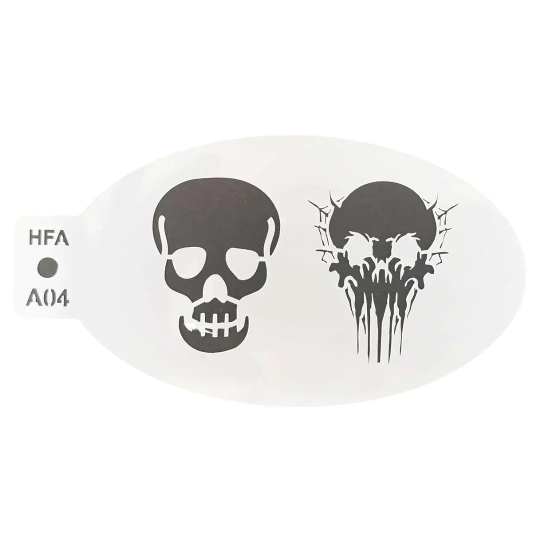 Buy Face Painting Stencil - A04 Blood Skull and professional face & body paint for beginners in Australia. Where to buy face paint near me.