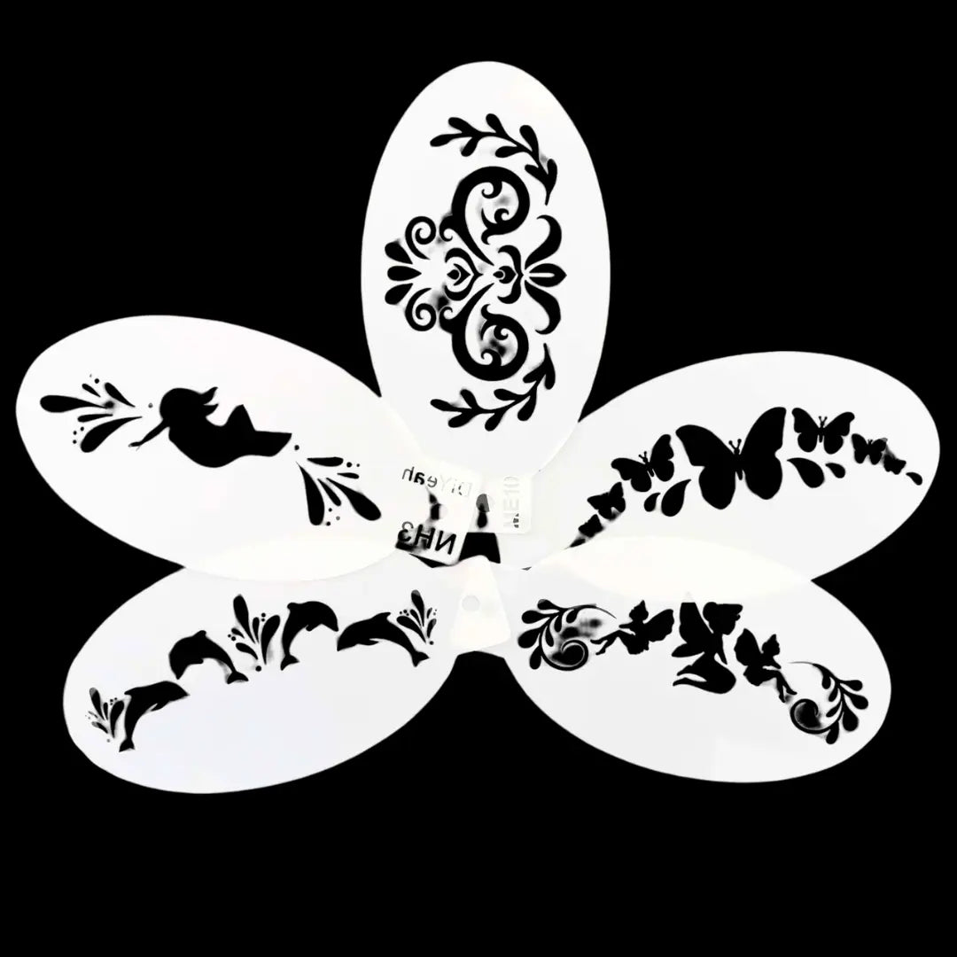 Buy Face Painting Stencil Bundle - Crown Collection and professional face & body paint for beginners in Australia. Where to buy face paint near me.