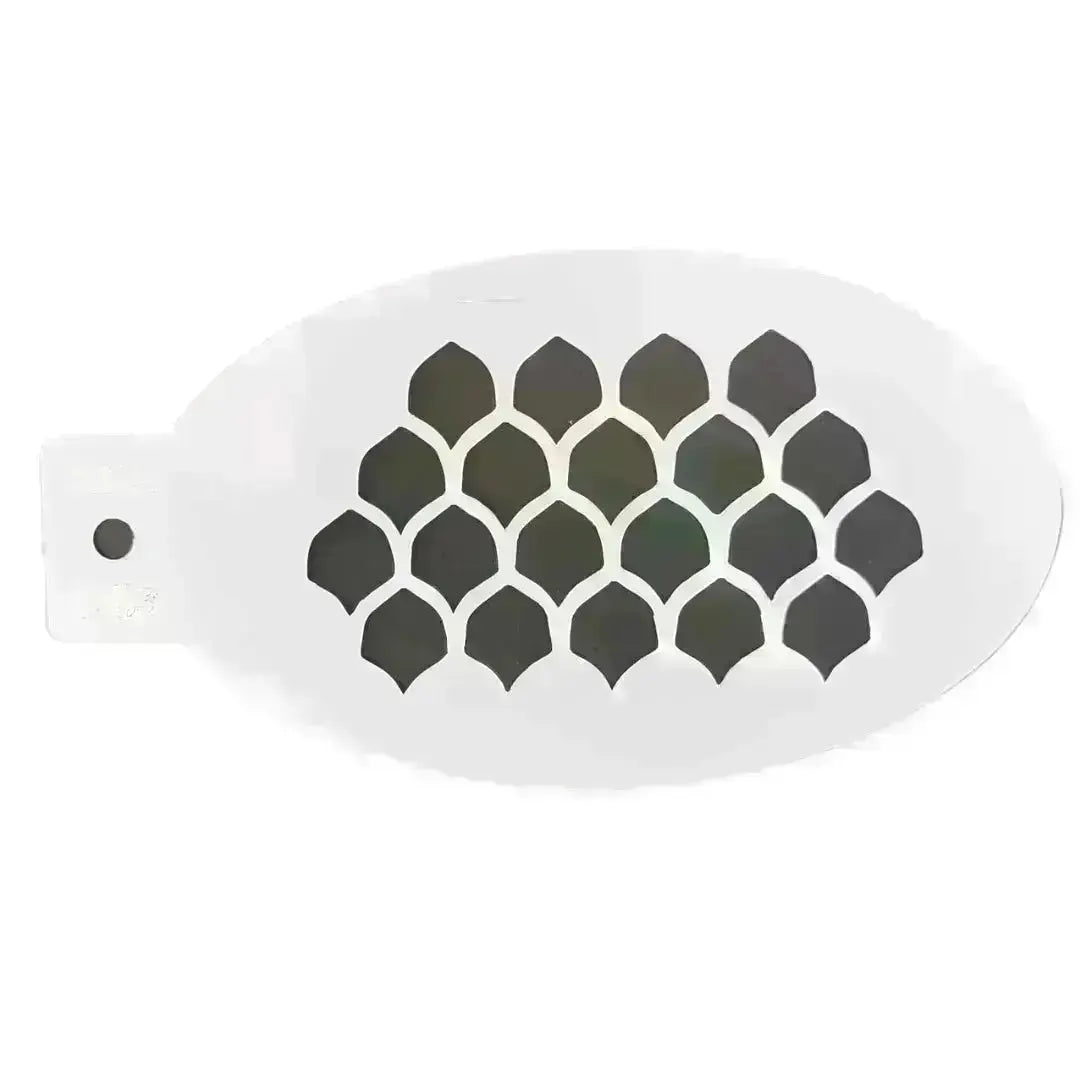 Buy Face Painting Stencil - D03 Siren Scales and professional face & body paint for beginners in Australia. Where to buy face paint near me.