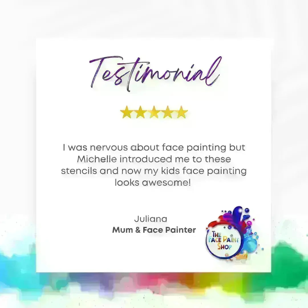 Buy Face Painting Stencil - H04 Vampire Bats and professional face & body paint for beginners in Australia. Where to buy face paint near me.