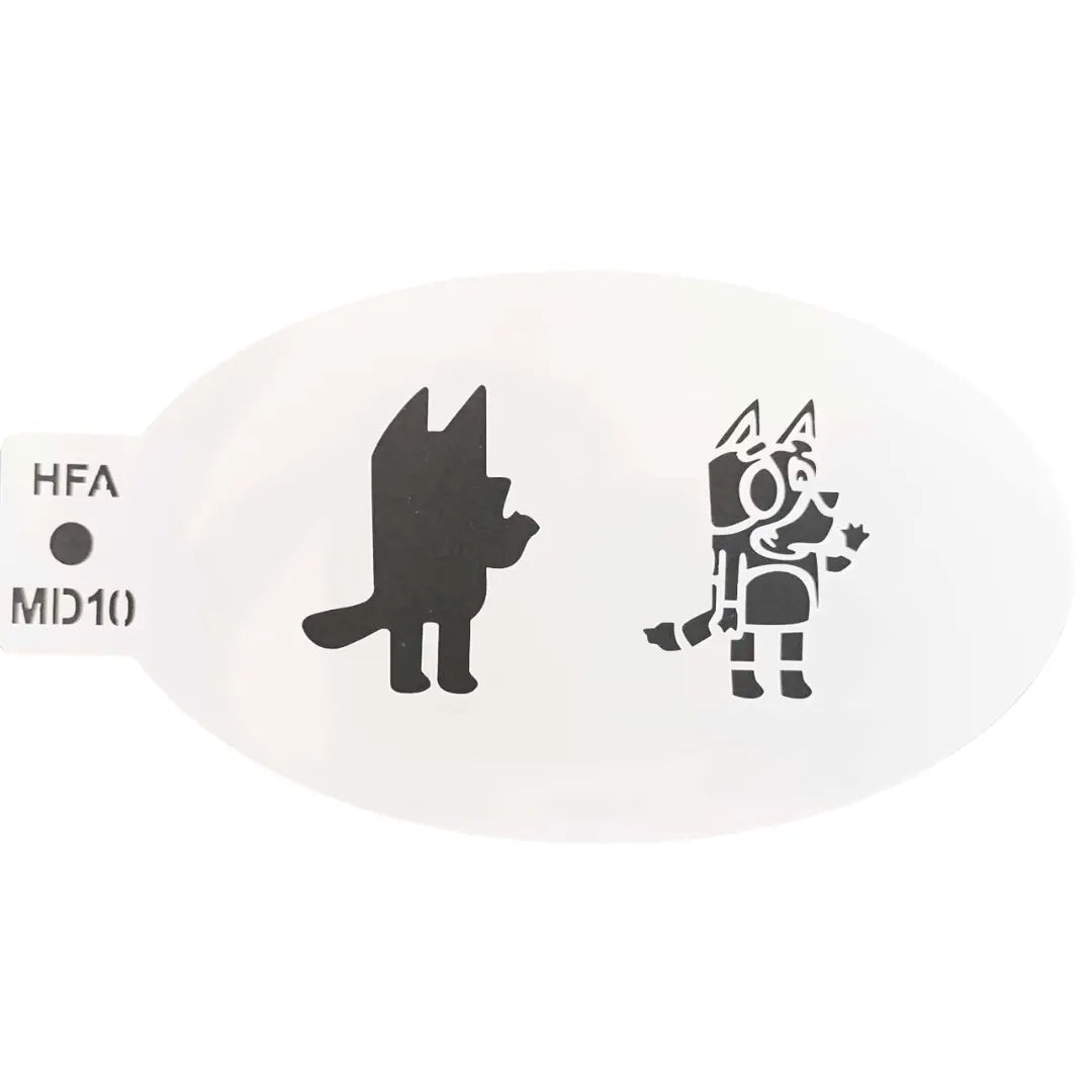 Buy Face Painting Stencil - MD10 Bluey and professional face & body paint for beginners in Australia. Where to buy face paint near me.