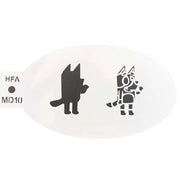 Buy Face Painting Stencil - MD10 Bluey and professional face & body paint for beginners in Australia. Where to buy face paint near me.