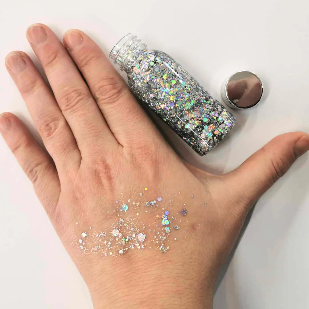 Festival Chunky Glitter Gel - Holographic Silver