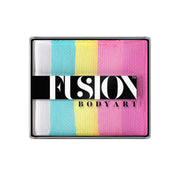 Buy Fusion Body Art Rainbow Cake - Lodi Up |Cotton Candy 50g and professional face & body paint for beginners in Australia. Where to buy face paint near me.