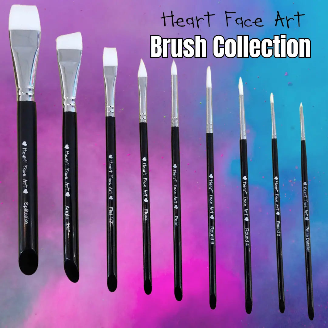 Buy Heart Face Art Brush Collection and professional face & body paint for beginners in Australia. Where to buy face paint near me.