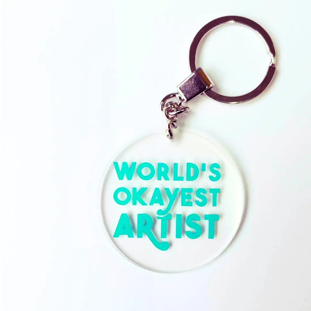 Worlds Okayest Artist Keyring