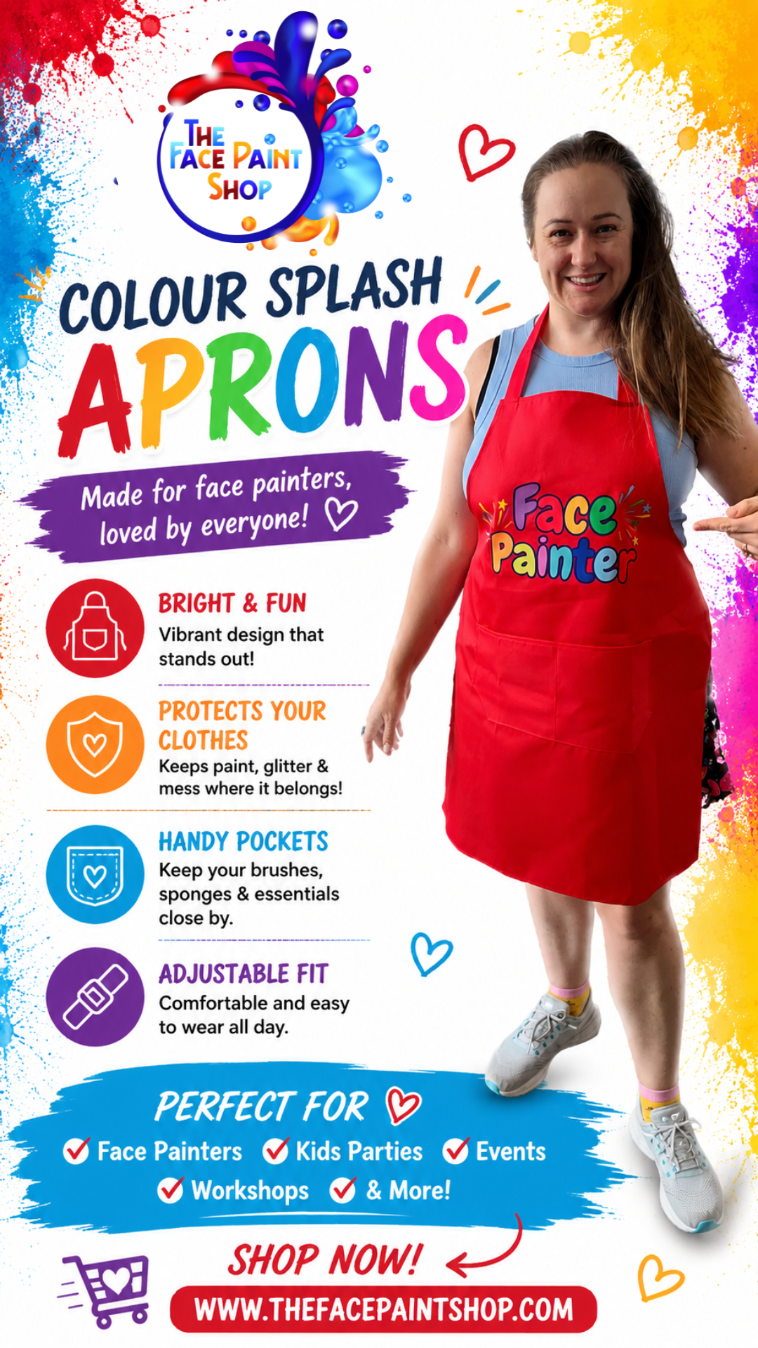 Face Painting Apron - Colour Splash