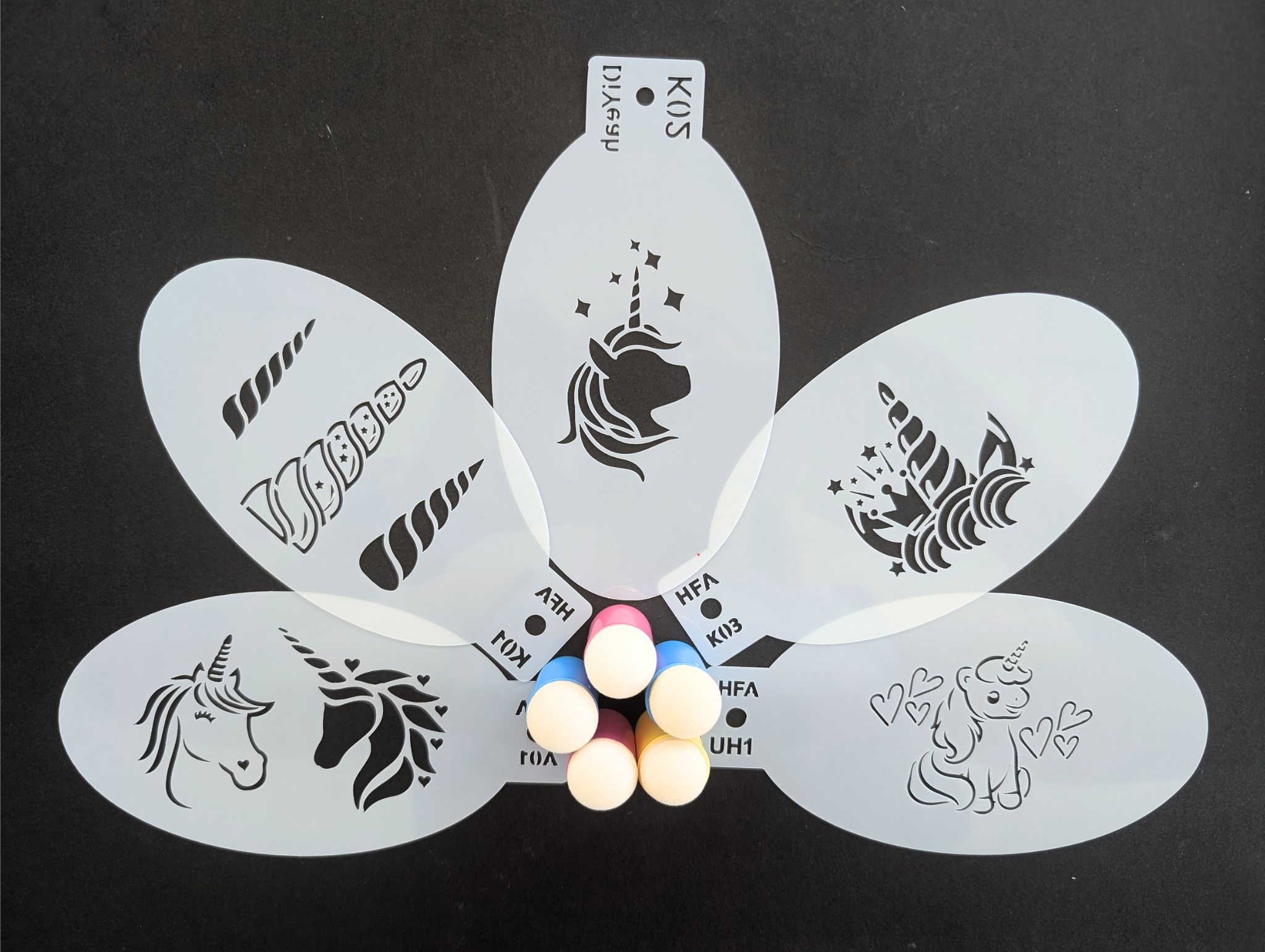 Face Painting Stencil Bundle - Unicorn