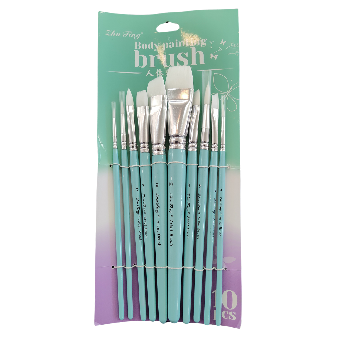 Zhu Ting 10pc White Bristle Brush Collection