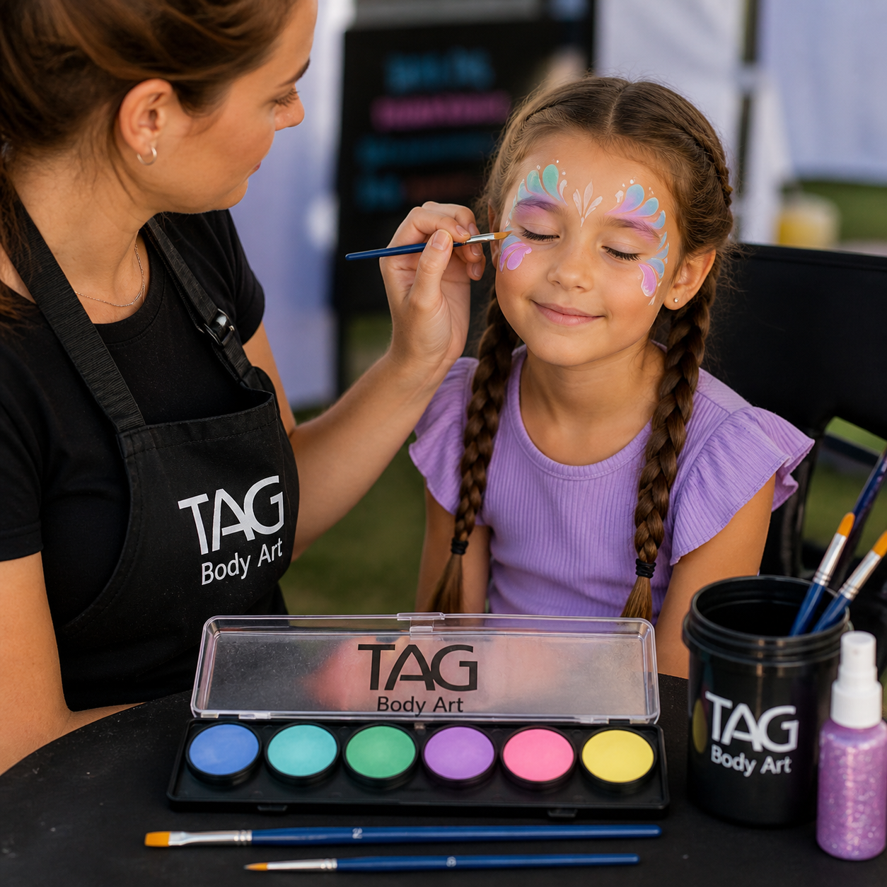 TAG Body Art Face Paint Palette - Pastel Macaron 6 x 10g