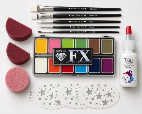 Diamond FX Face Paint Palette - Essential Appetiser 12 x 6g
