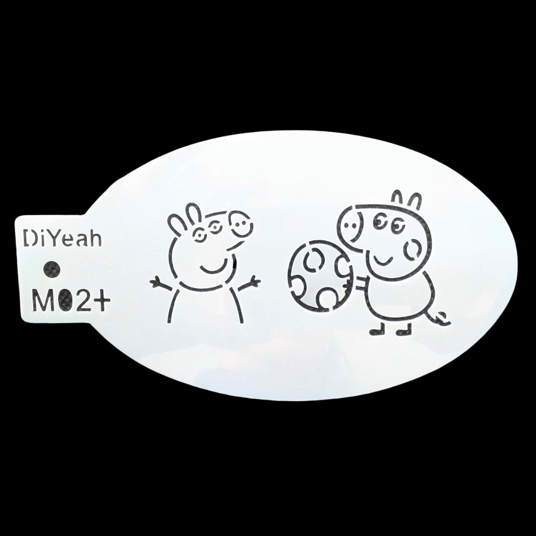 DiYeah Face Painting Stencil - M02+ Peppa Pig