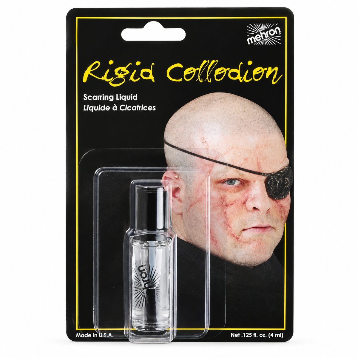 Mehron Special FX Rigid Collodion scar making solution bottle for realistic wound and scar effects