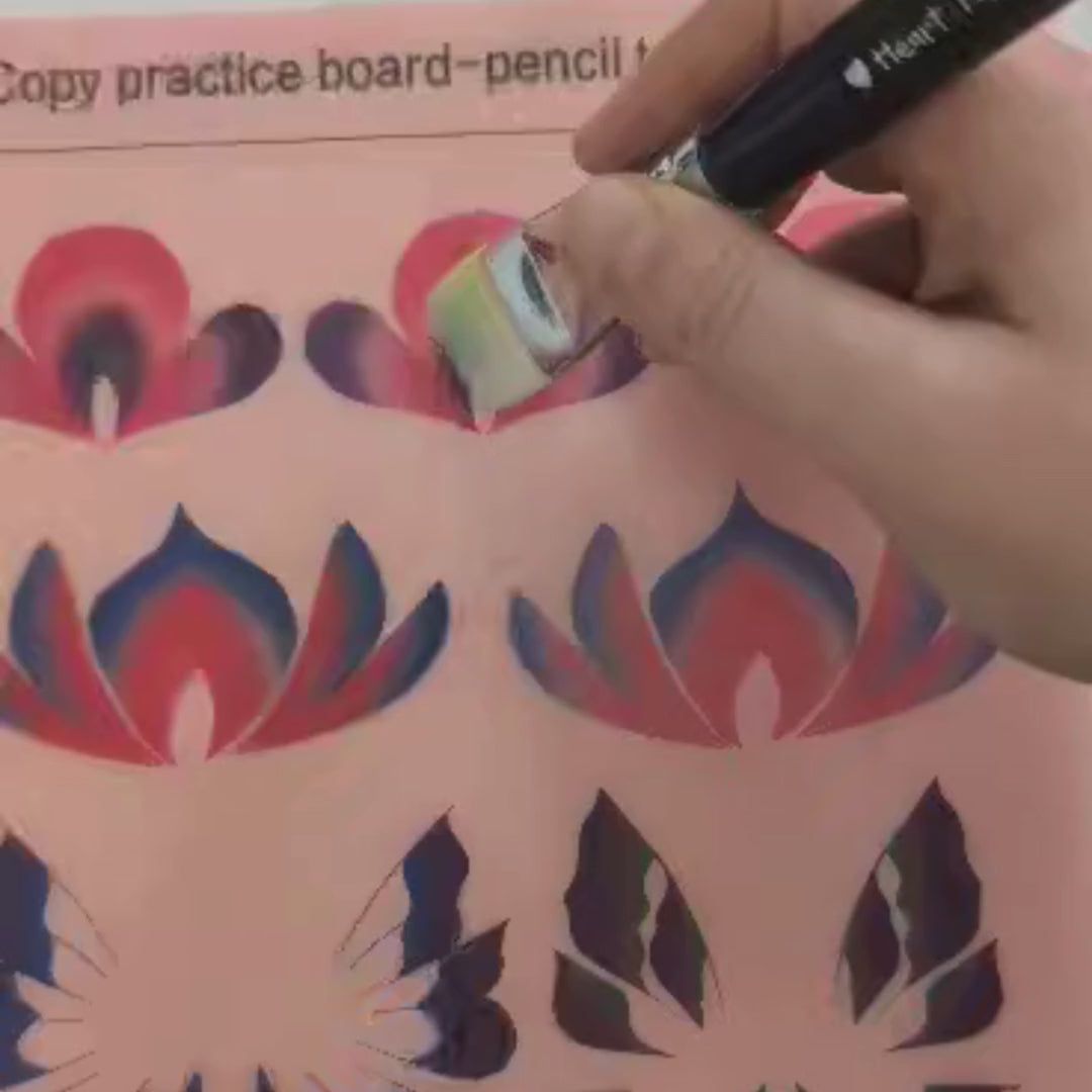 Load video: Copyboard No.6  Beginner Splitcakes -  Reusable Practice Board
