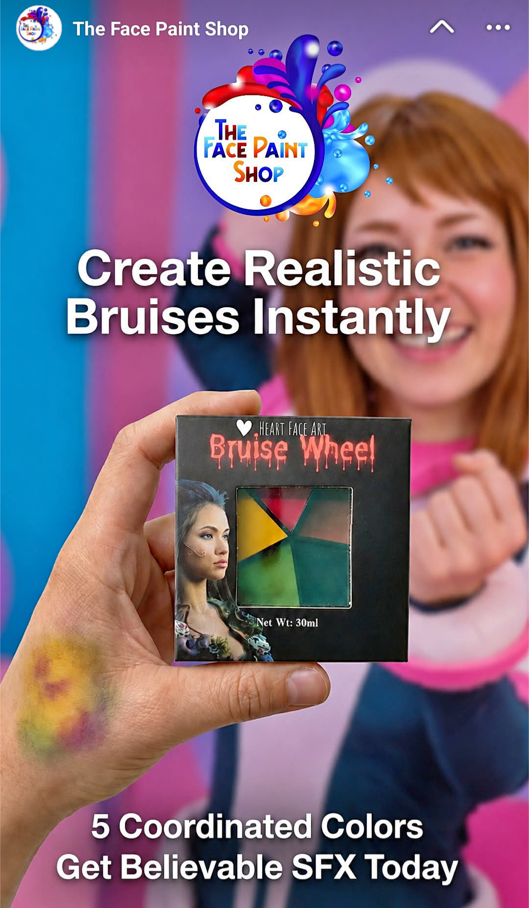 Heart Face Art SFX Bruise Palette Wheel