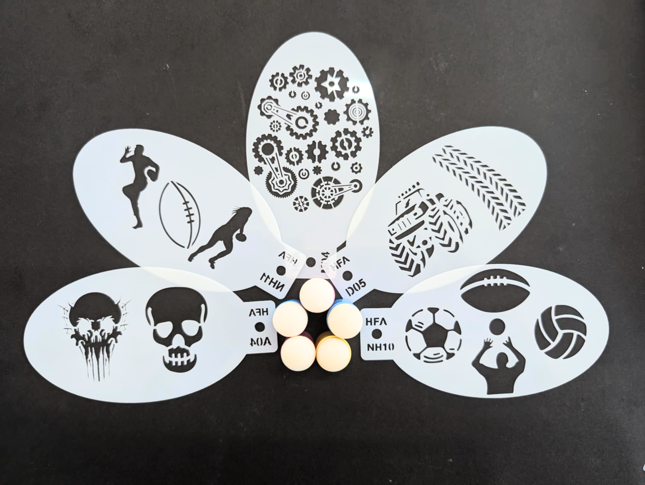 Face Painting Stencil Bundle - Rough and Tumble