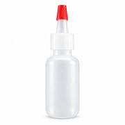 TAG Body Art empty puffer squirt bottle with red cap - clear plastic bottle for face painting water or glitter