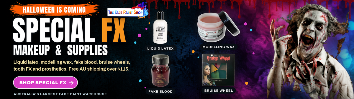 Buy Halloween face paint and special Fx products at The Face Paint Shop, Australia's Largest Face Paint Warehouse.