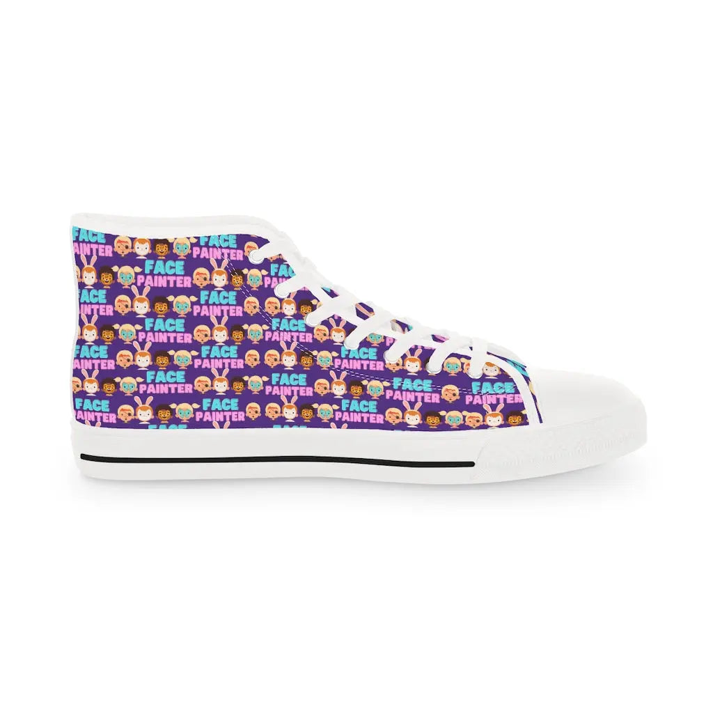 "Purple Parade" - Face Painter Men's High Top Sneakers Printify Shoes The Face Paint Shop Australia buy face paints near me