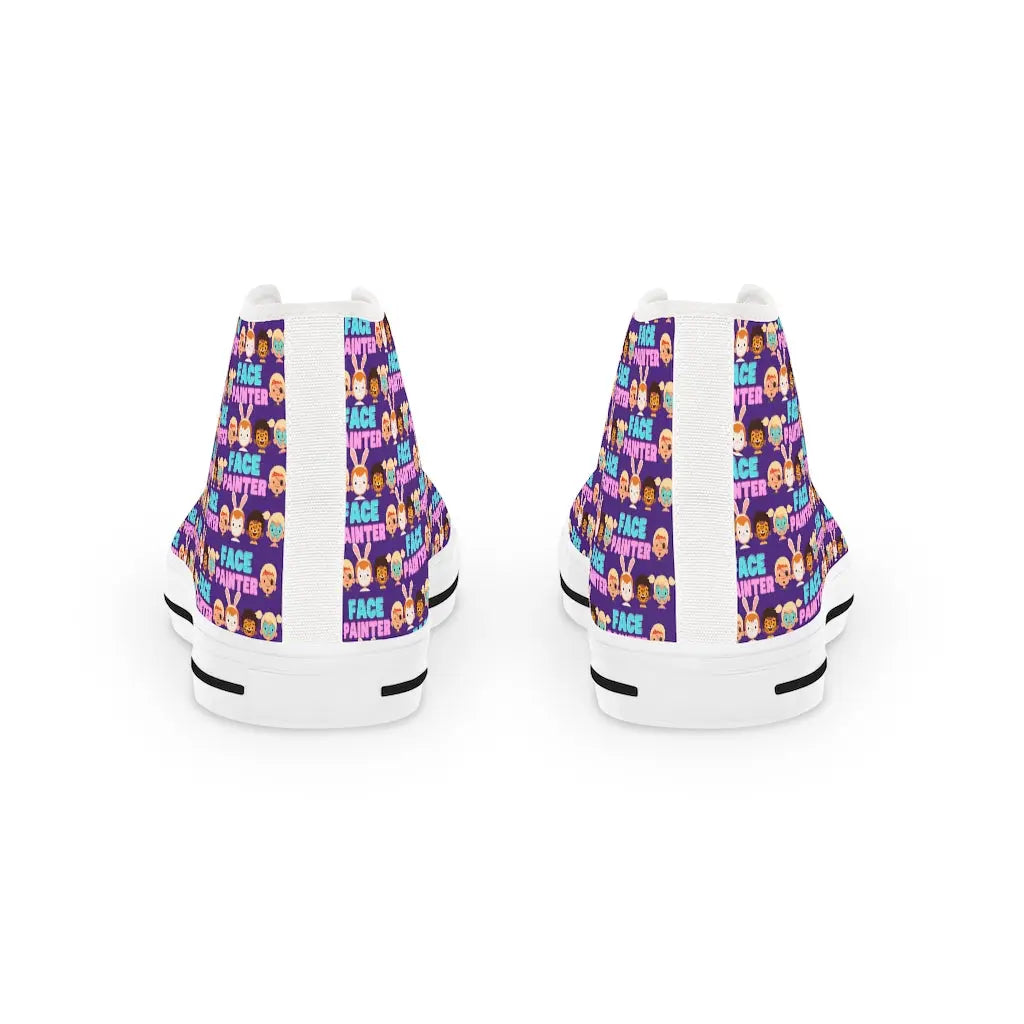 "Purple Parade" - Face Painter Men's High Top Sneakers Printify Shoes The Face Paint Shop Australia buy face paints near me
