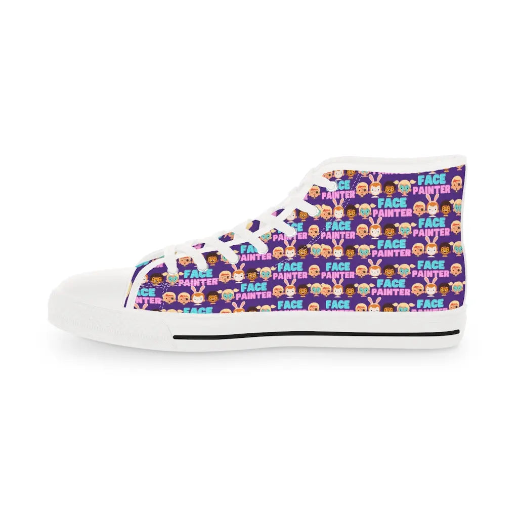"Purple Parade" - Face Painter Men's High Top Sneakers Printify Shoes The Face Paint Shop Australia buy face paints near me