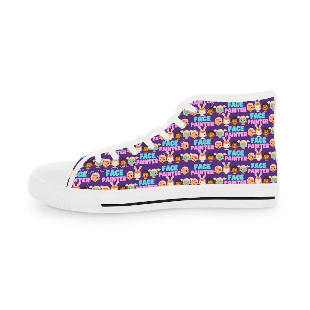 "Purple Parade" - Face Painter Men's High Top Sneakers Printify Shoes The Face Paint Shop Australia buy face paints near me