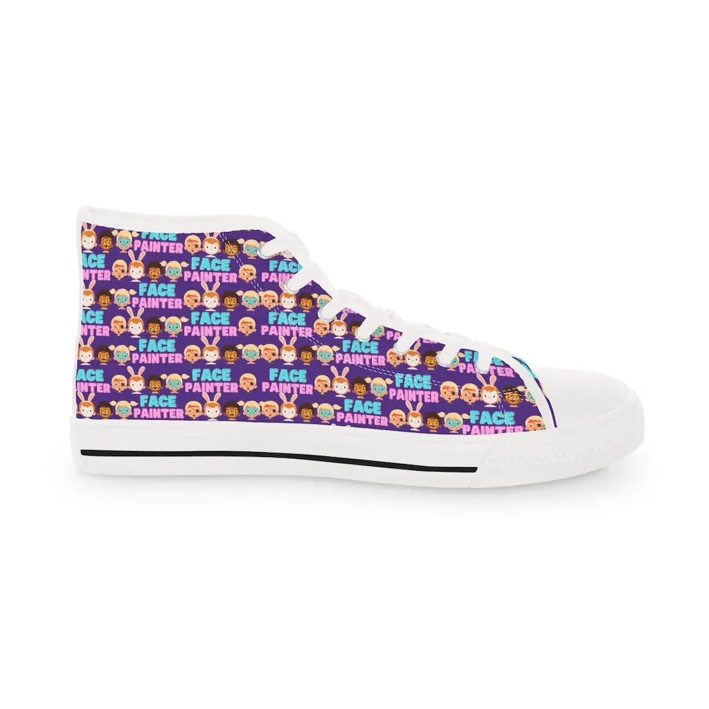 "Purple Parade" - Face Painter Men's High Top Sneakers Printify Shoes The Face Paint Shop Australia buy face paints near me