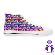 "Purple Parade" - Face Painter Women's High Top Sneakers Printify Shoes The Face Paint Shop Australia buy face paints near me