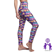 "Purple Parade" - Face Painter Women's Leggings Printify All Over Prints The Face Paint Shop Australia buy face paints near me