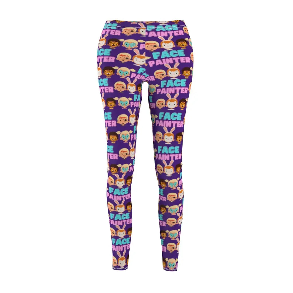 "Purple Parade" - Face Painter Women's Leggings Printify All Over Prints The Face Paint Shop Australia buy face paints near me