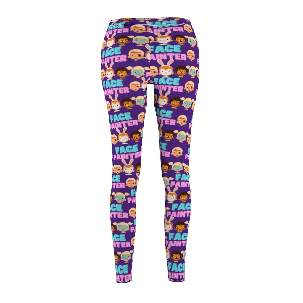"Purple Parade" - Face Painter Women's Leggings Printify All Over Prints The Face Paint Shop Australia buy face paints near me