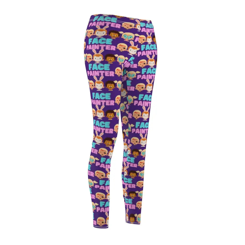 "Purple Parade" - Face Painter Women's Leggings Printify All Over Prints The Face Paint Shop Australia buy face paints near me