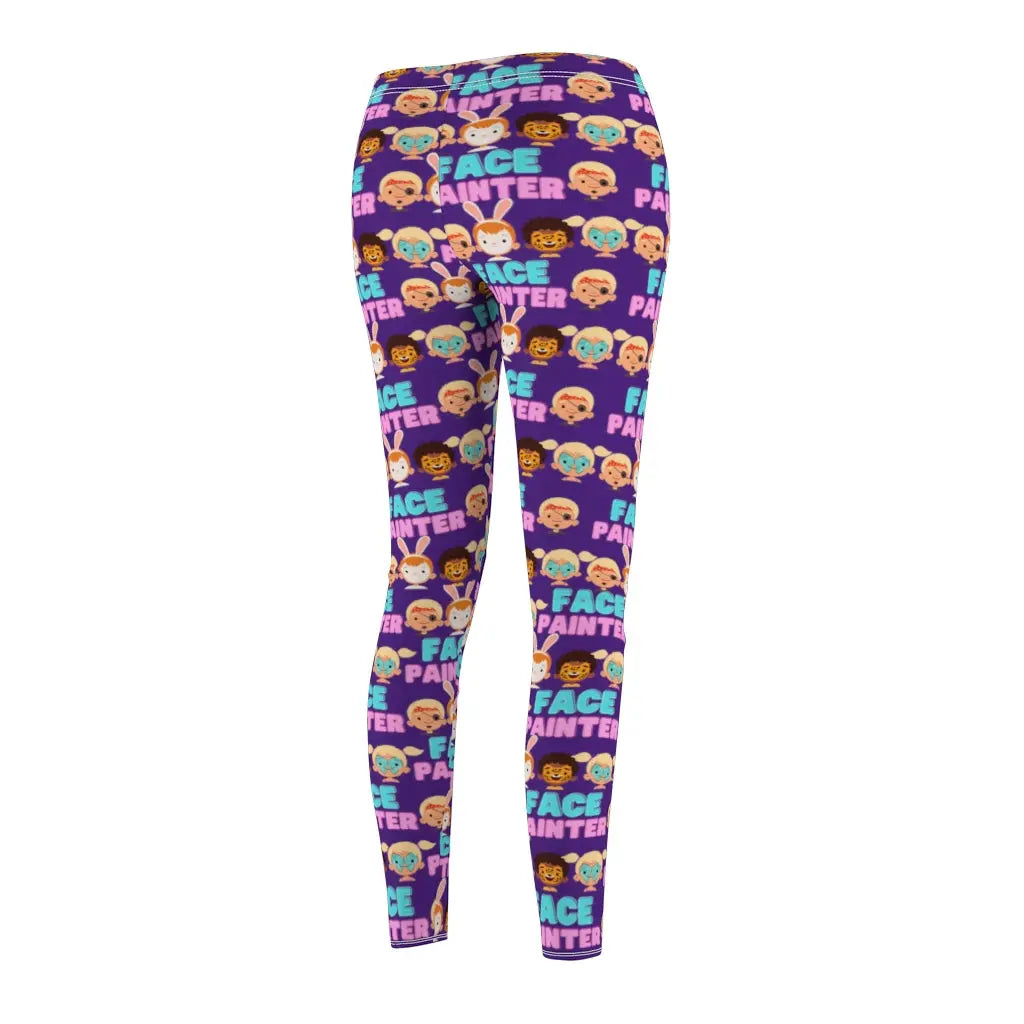 "Purple Parade" - Face Painter Women's Leggings Printify All Over Prints The Face Paint Shop Australia buy face paints near me
