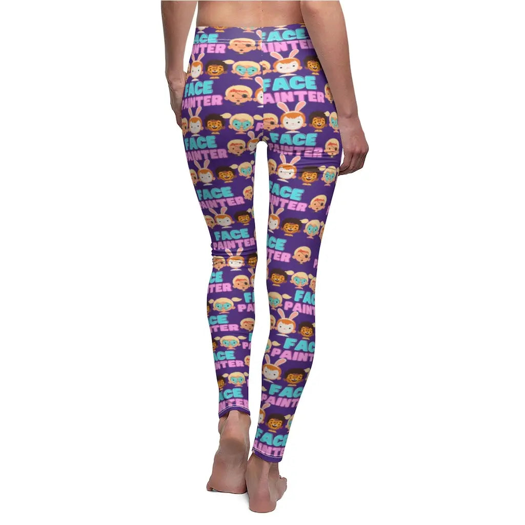 "Purple Parade" - Face Painter Women's Leggings Printify All Over Prints The Face Paint Shop Australia buy face paints near me