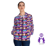 "Purple Parade" Face Painter Hoodie Printify All Over Prints The Face Paint Shop Australia buy face paints near me