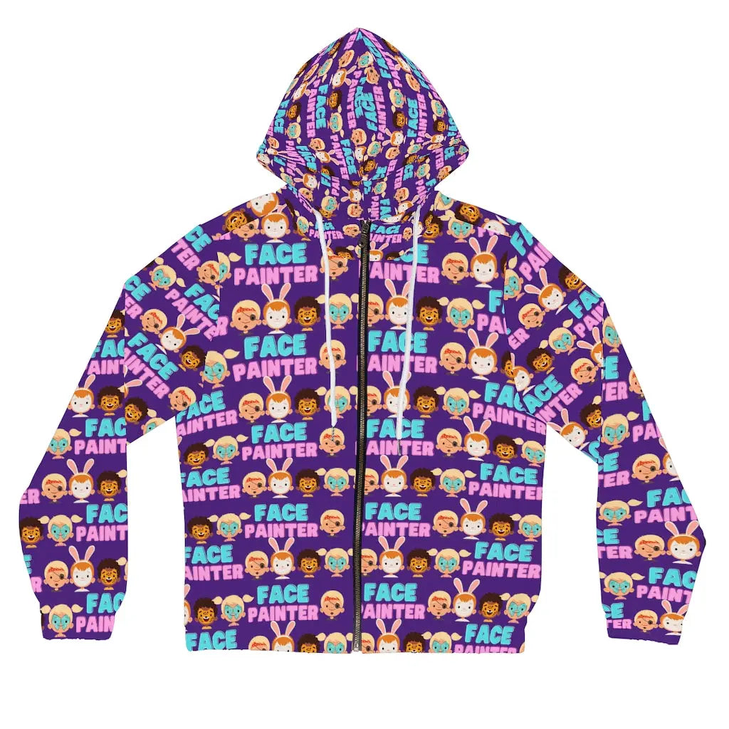"Purple Parade" Face Painter Hoodie Printify All Over Prints The Face Paint Shop Australia buy face paints near me