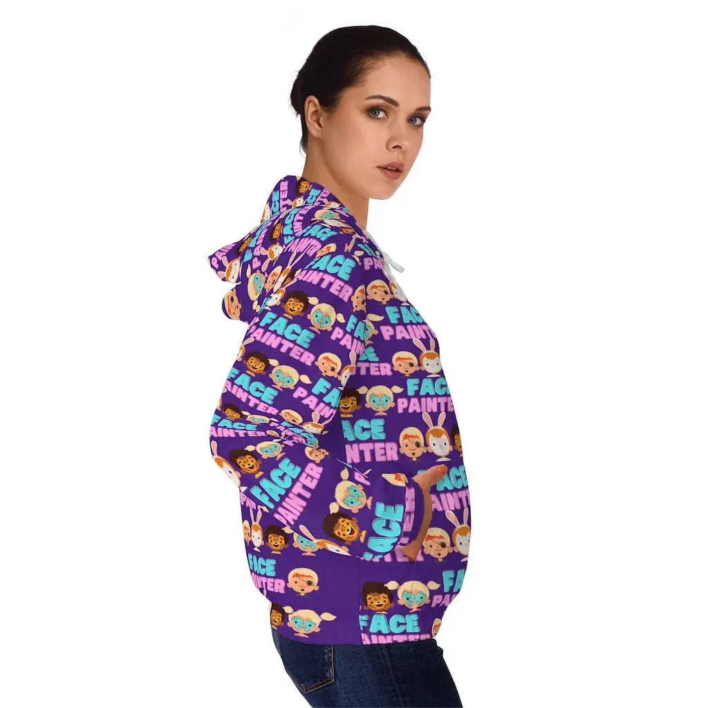 "Purple Parade" Face Painter Hoodie Printify All Over Prints The Face Paint Shop Australia buy face paints near me