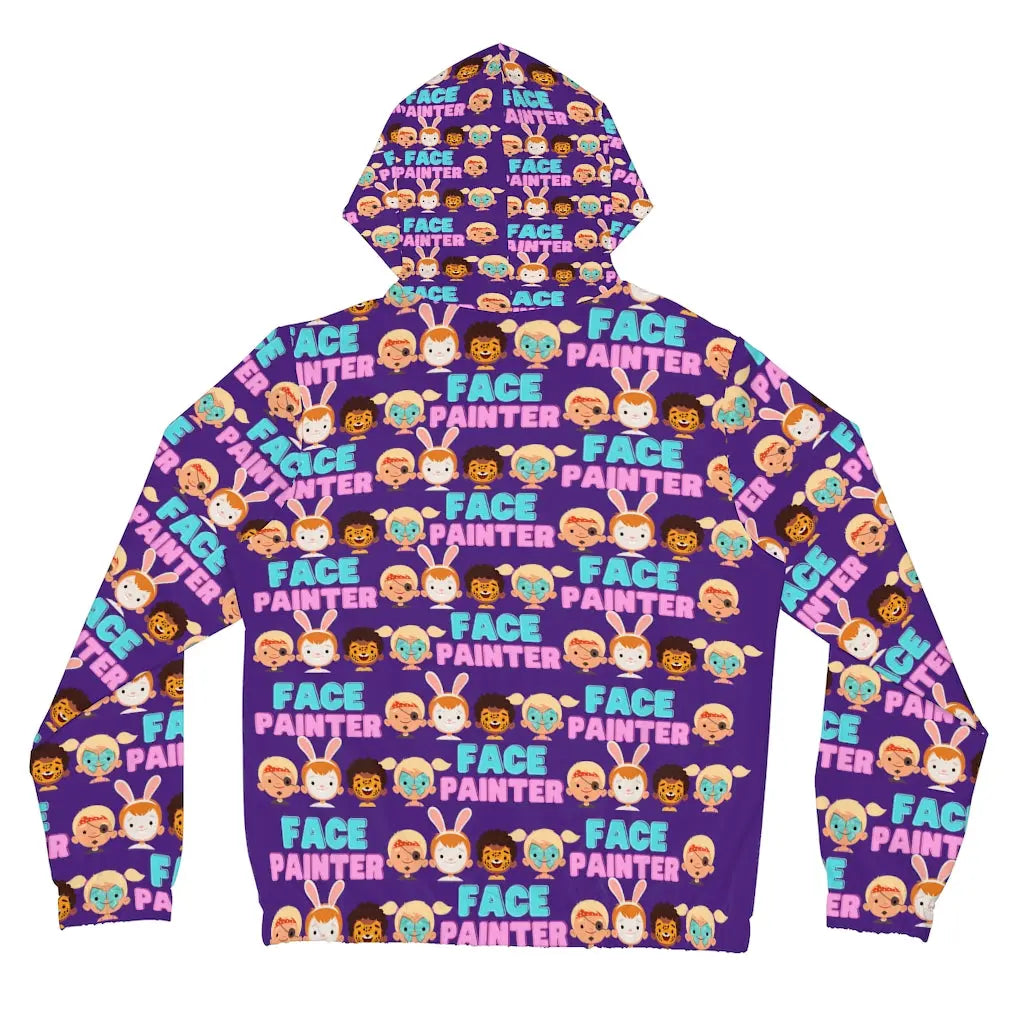 "Purple Parade" Face Painter Hoodie Printify All Over Prints The Face Paint Shop Australia buy face paints near me