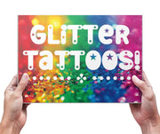 A4 Sign - Glitters Tattoos The Face Paint Shop Advertising & Marketing The Face Paint Shop Australia buy face paints near me