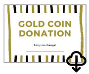 A4 Sign - Gold Coin Donation - Download The Face Paint Shop Advertising & Marketing The Face Paint Shop Australia buy face paints near me