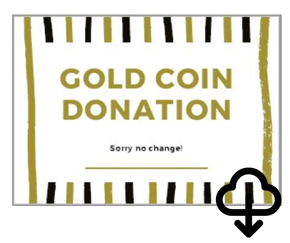 A4 Sign - Gold Coin Donation - Download The Face Paint Shop Advertising & Marketing The Face Paint Shop Australia buy face paints near me