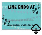 A4 Sign - Line Ends At - Download The Face Paint Shop Advertising & Marketing The Face Paint Shop Australia buy face paints near me