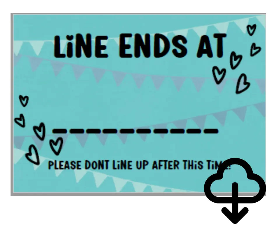 A4 Sign - Line Ends At - Download The Face Paint Shop Advertising & Marketing The Face Paint Shop Australia buy face paints near me