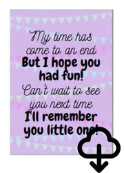 A4 Sign - My Time has finished - Download The Face Paint Shop Advertising & Marketing The Face Paint Shop Australia buy face paints near me