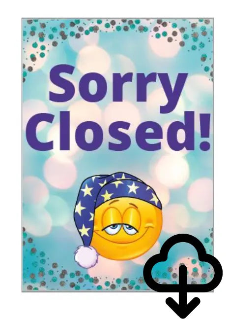 A4 Sign - Sorry Closed! - Download The Face Paint Shop Advertising & Marketing The Face Paint Shop Australia buy face paints near me