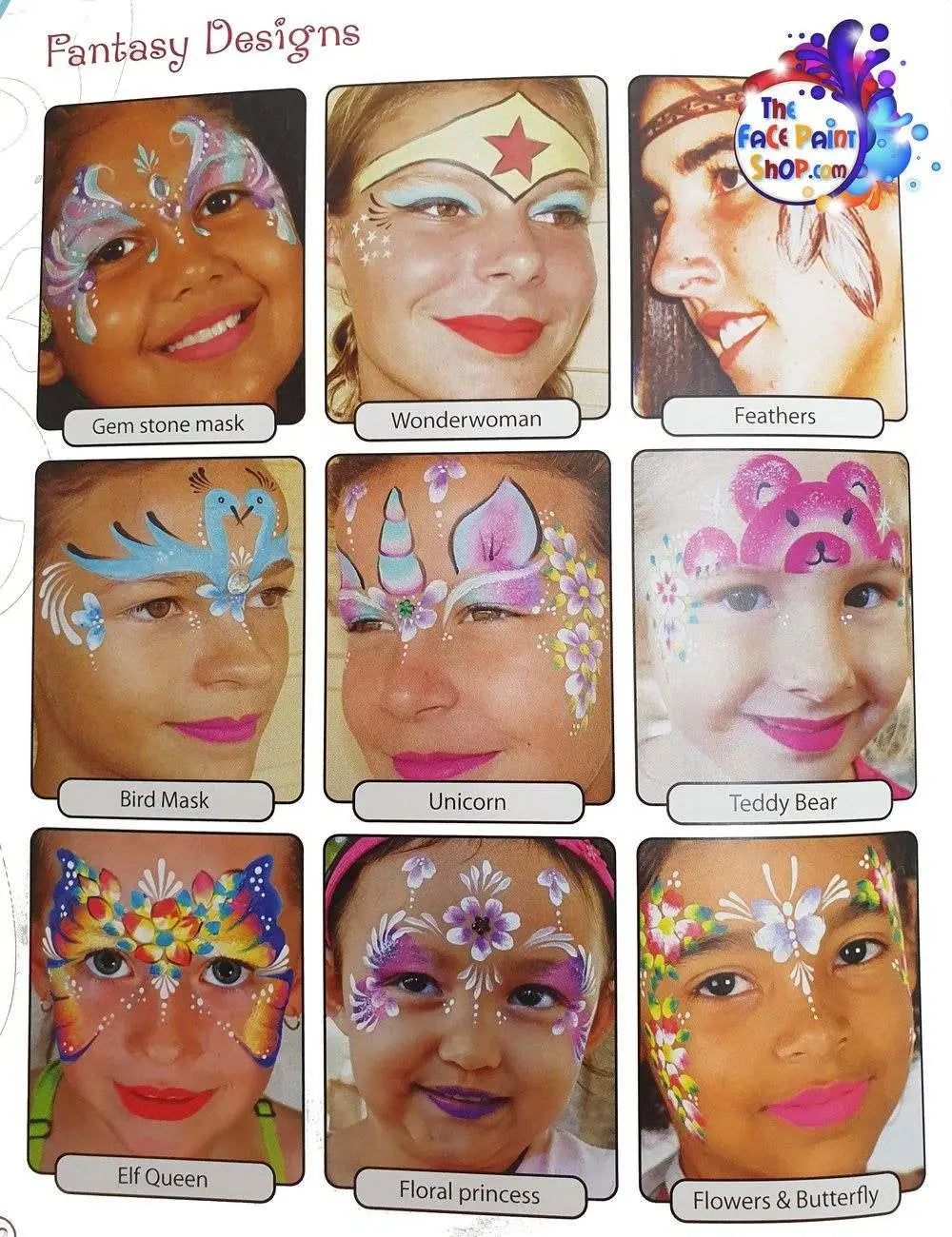 Book of Face Art by Chantal Fairy - Beginners Face Painting The Face Paint Shop Books The Face Paint Shop Australia buy face paints near me